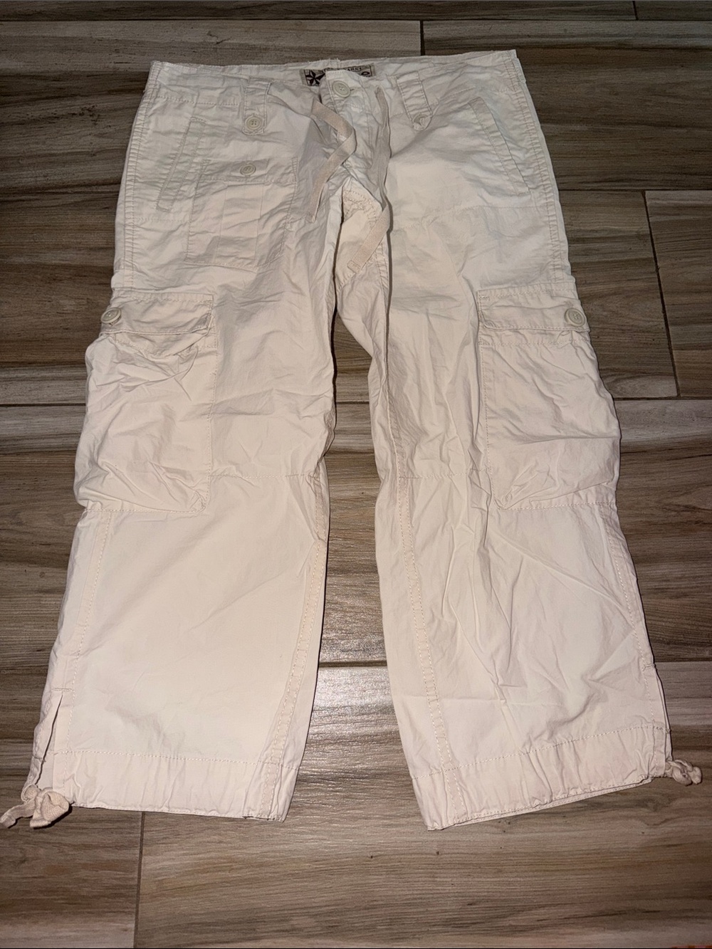 Steve & Barry's Y2K 90s Style Lightweight Cargo Jogger Cropped Pants Size 4